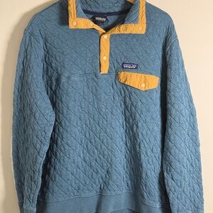 Patagonia Blue and Gold Organic Cotton Pullover